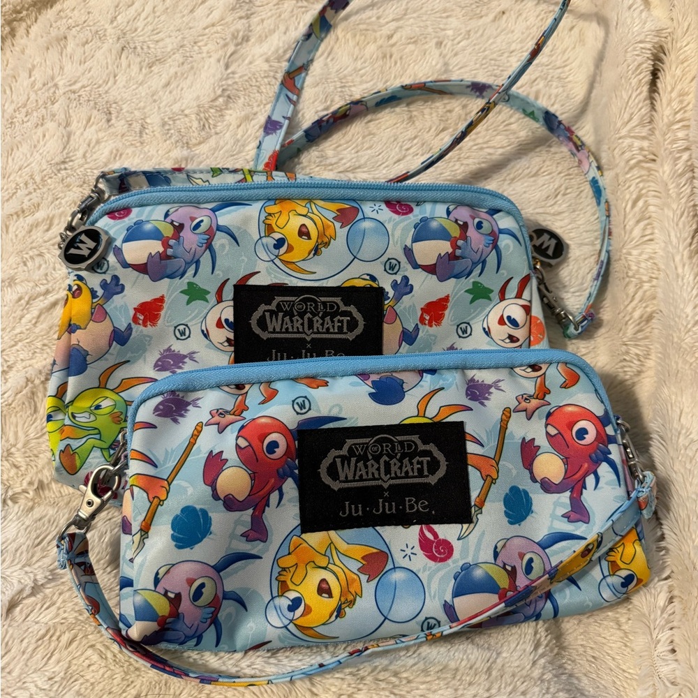 NWOT Ju-Ju-Be World of Warcraft March of Murlocs Bag set-crossbody & wristlet
